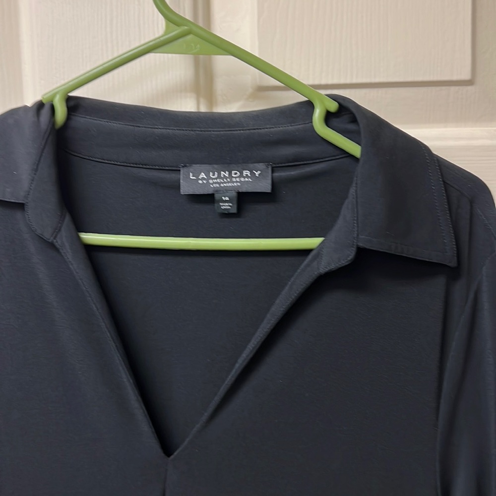 Black Laundry faux wrap dress with attached ties